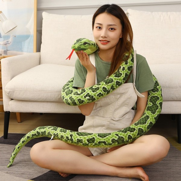 Wąż pluszowy długi złoty Python 